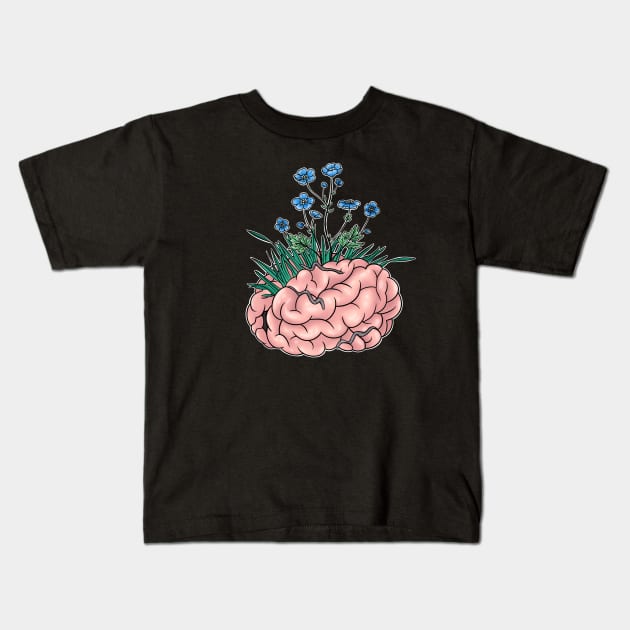 Brain Garden Kids T-Shirt by Eve Shmeve